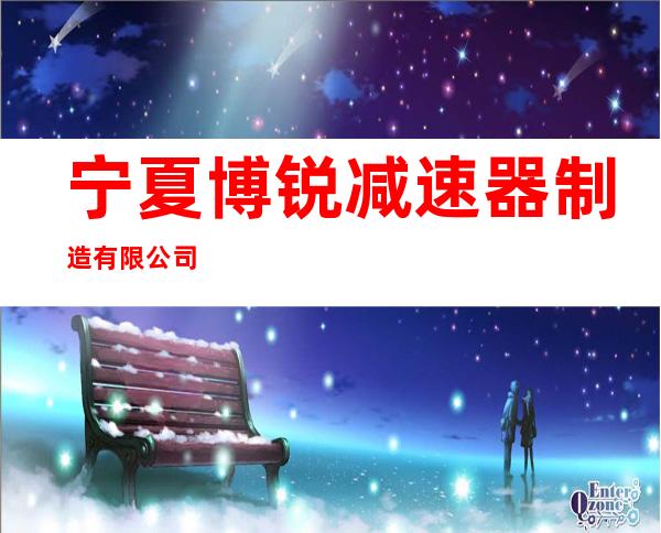 宁夏博锐减速器制造有限公司