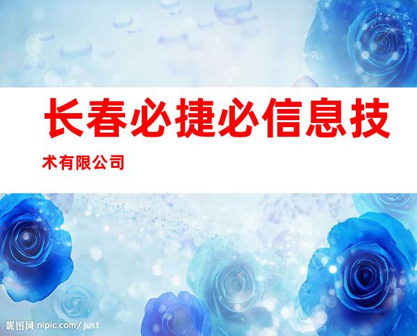 长春必捷必信息技术有限公司